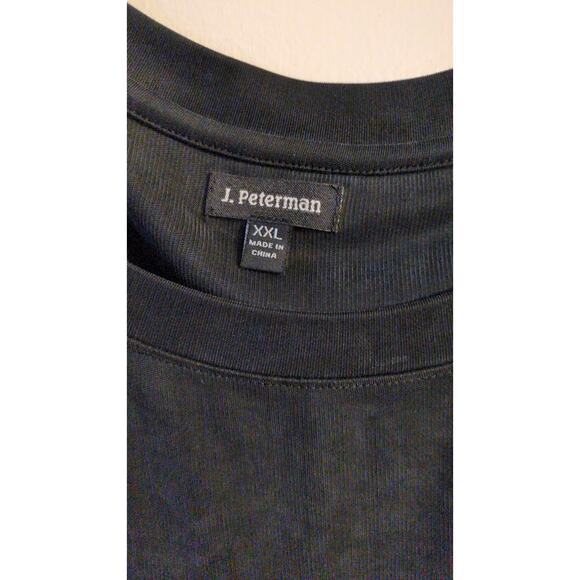 J. Peterman Black XXL Maxi Dress Flowy, Stretchy, 3/4 Sleeve, Rayon, Witchy Goth - Picture 3 of 6